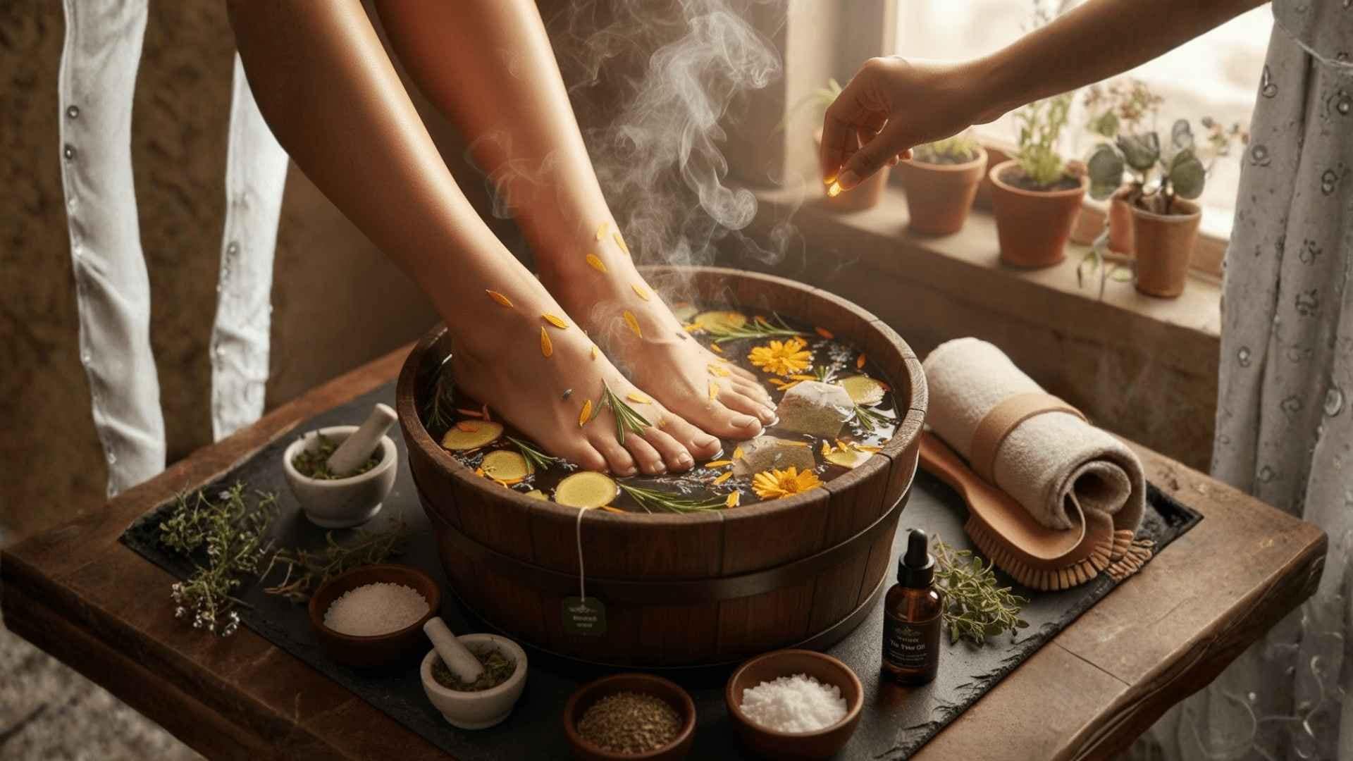 Herbal Soaks That Detoxify Your Feet and Kill Fungus